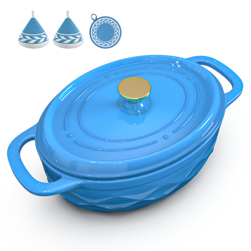 Oval enameled cast - cast, iron