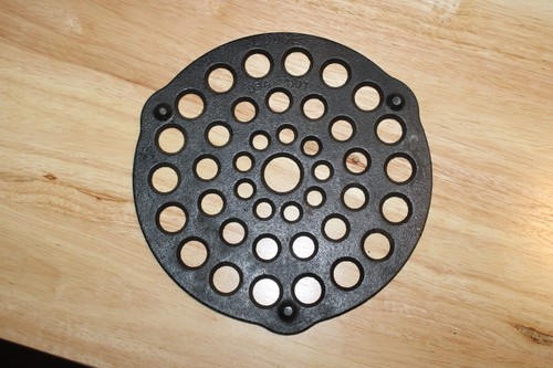 Vintage cast iron dot trivet - cast,