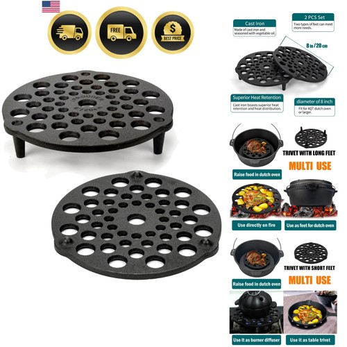 Cast iron trivet pcs - cast,